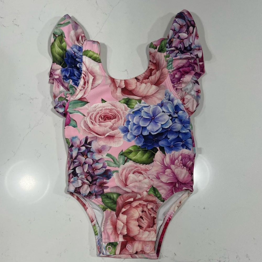 Posh Peanut Flutter Sleeve Swimsuit - Georgetta